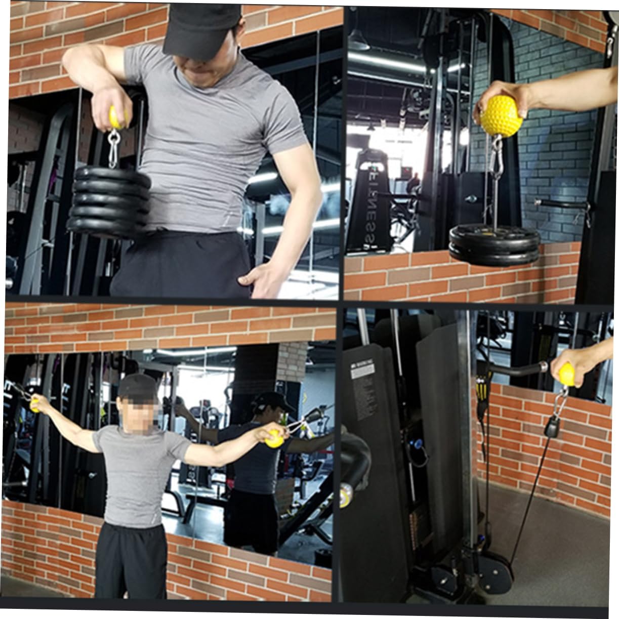 Dumb Bell Grip Ball Hand Grip Ball and Dumbbell Bracket Arm Exercise Tool