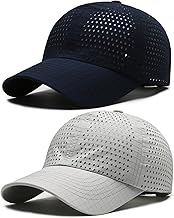 AYPOW 2 Confezioni Cappello da Baseball Uomo Donne，Traspirante Cappellino Visiera Asciugatura Rapida Sport Aperta，Leggero Pieghevol Tennis da Golf Berretto Baseball cappelli da Sole Estivo Regolabile