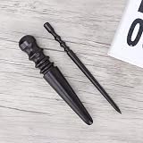 Tyenaza Wood Leather Edge Slicker, 2pcs Ebony Wood Leather Craft Slicker Round Burnisher Leather Polished rods Edge Burnisher Slicker Tool - 7