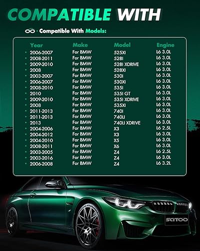 Miniatura 8 de SCITOO 6 bobinas de encendido UF592 con 6 bujías de iridio 128i 135i 335i 325i 328i 330i E60 M5 525xi 528i N54 X3 X5 X6 Z4 2003-2016