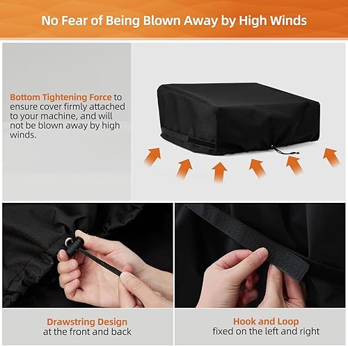 Miniatura 3 de NOELIFE Cubierta de plancha para parrilla Blackstone de 17 pulgadas sin capucha, poliéster 600D resistente al agua, parte superior plana de 17