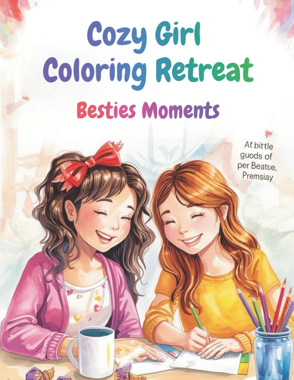 Cozy Coloring Retreat Filled With Bestie Moments: Creative for Kids, Teens, and Adults with 30 Creative Pages For Coloring Book