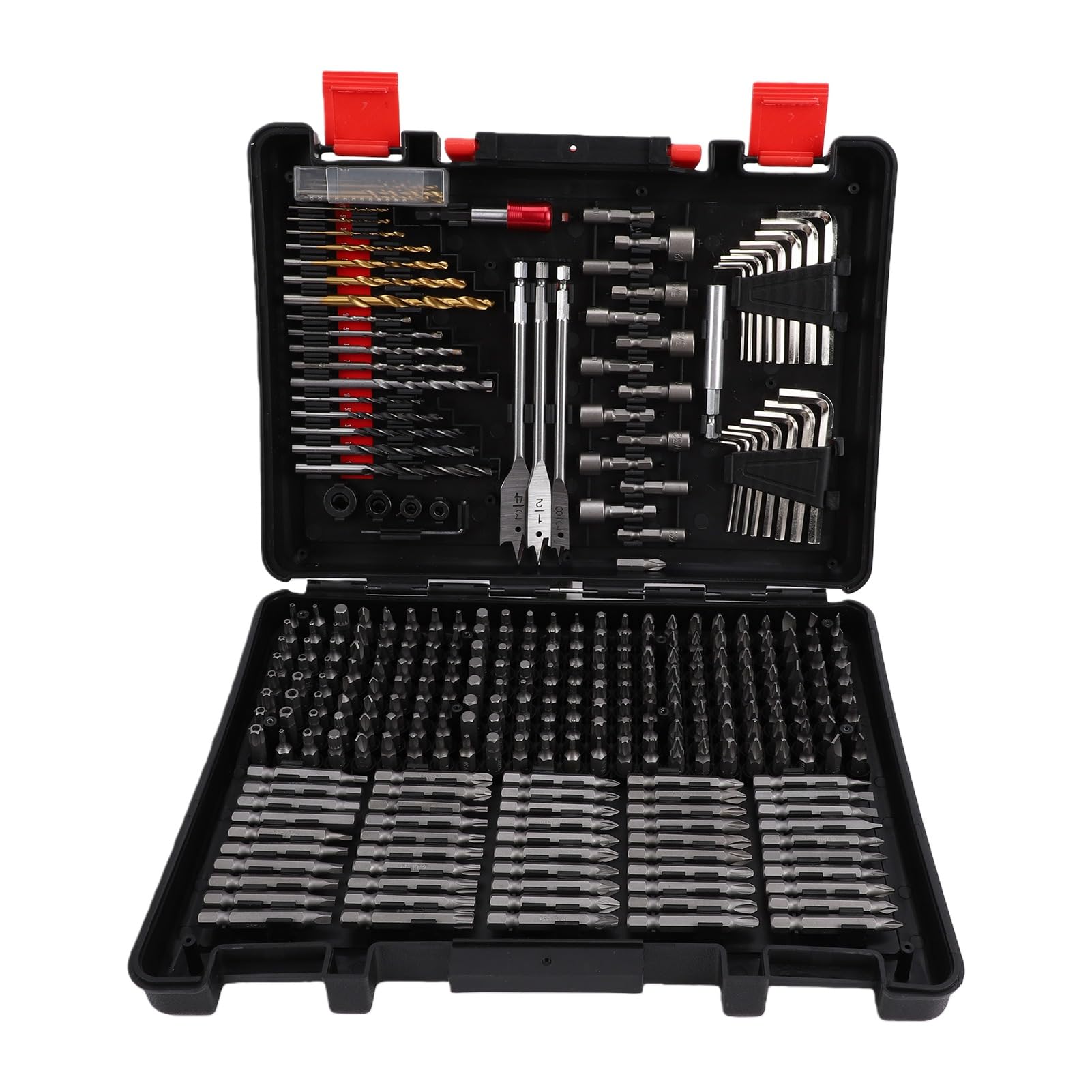 Juego de Brocas 318 Piezas, Puntas Destornillador Impacto Acero, Kit Llaves Hexagonales con Caja Almacenamiento, Puntas Destornillador Impacto y Juegos