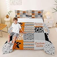 Vista 49 de Erosebridal Juego de ropa de cama personalizado con diseño de carrera de barril, colcha occidental a cuadros, juego de edredón con estrellas