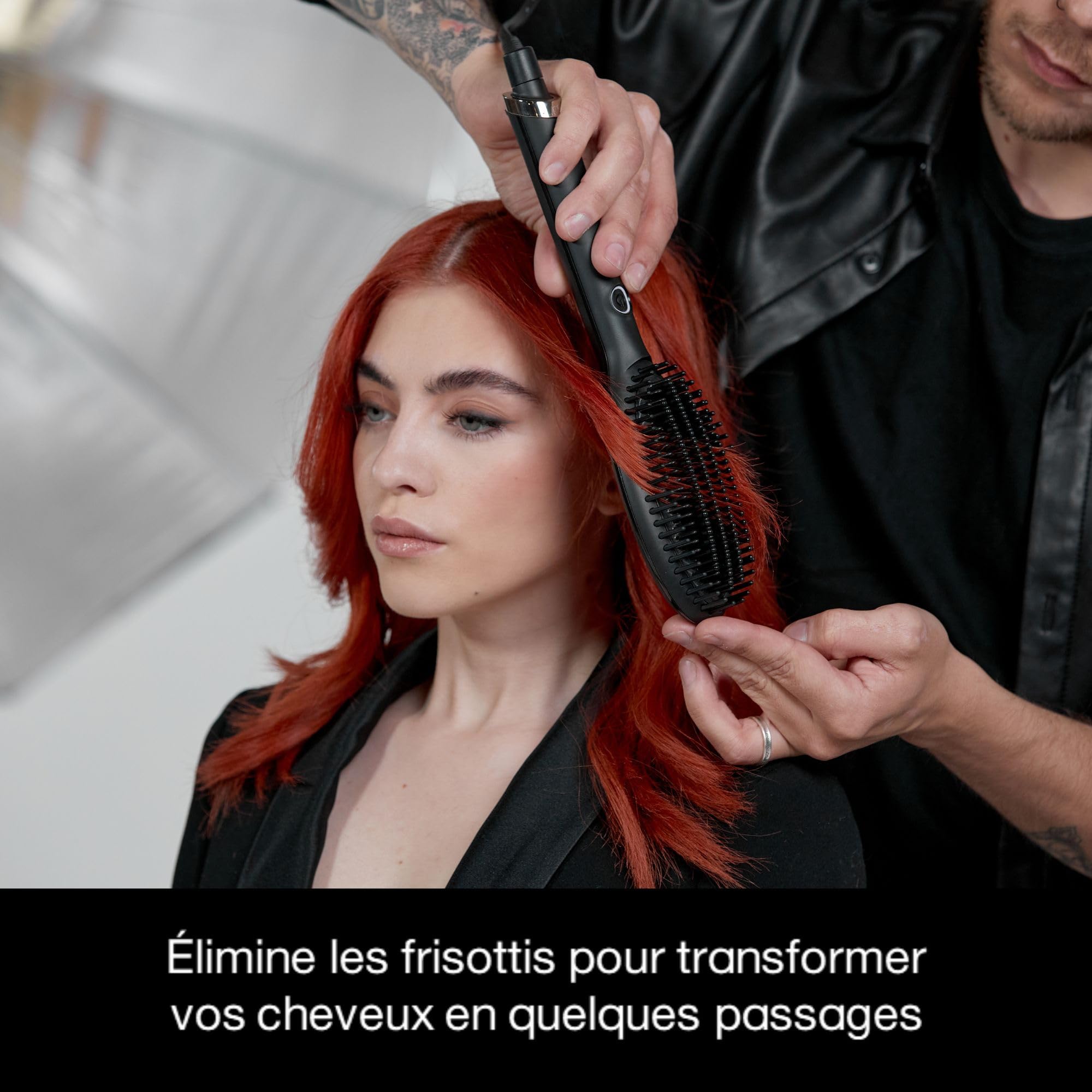 ghd - Brosse chauffante ghd Glide - Brosse Lissante - Lissage rapide, facile - Résultats sans frisottis - Utilisation sur cheveux secs - Sans chaleur extrême - Idéal pour tous types de cheveux