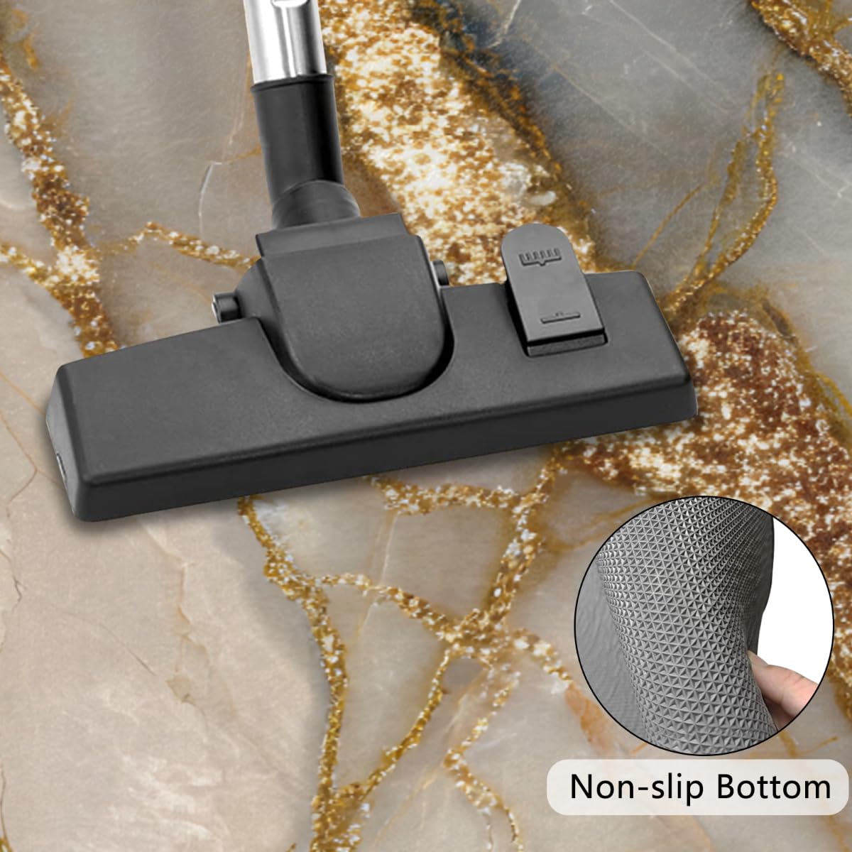 Felpudo semicircular Lavable Antideslizante de mármol Beige Dorado para