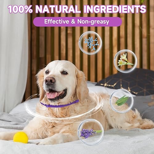 Miniatura 3 de Paquete de 4 collares calmantes para perros, collar calmante para el alivio de la ansiedad por separación para perros, collar ajustable de 60 días