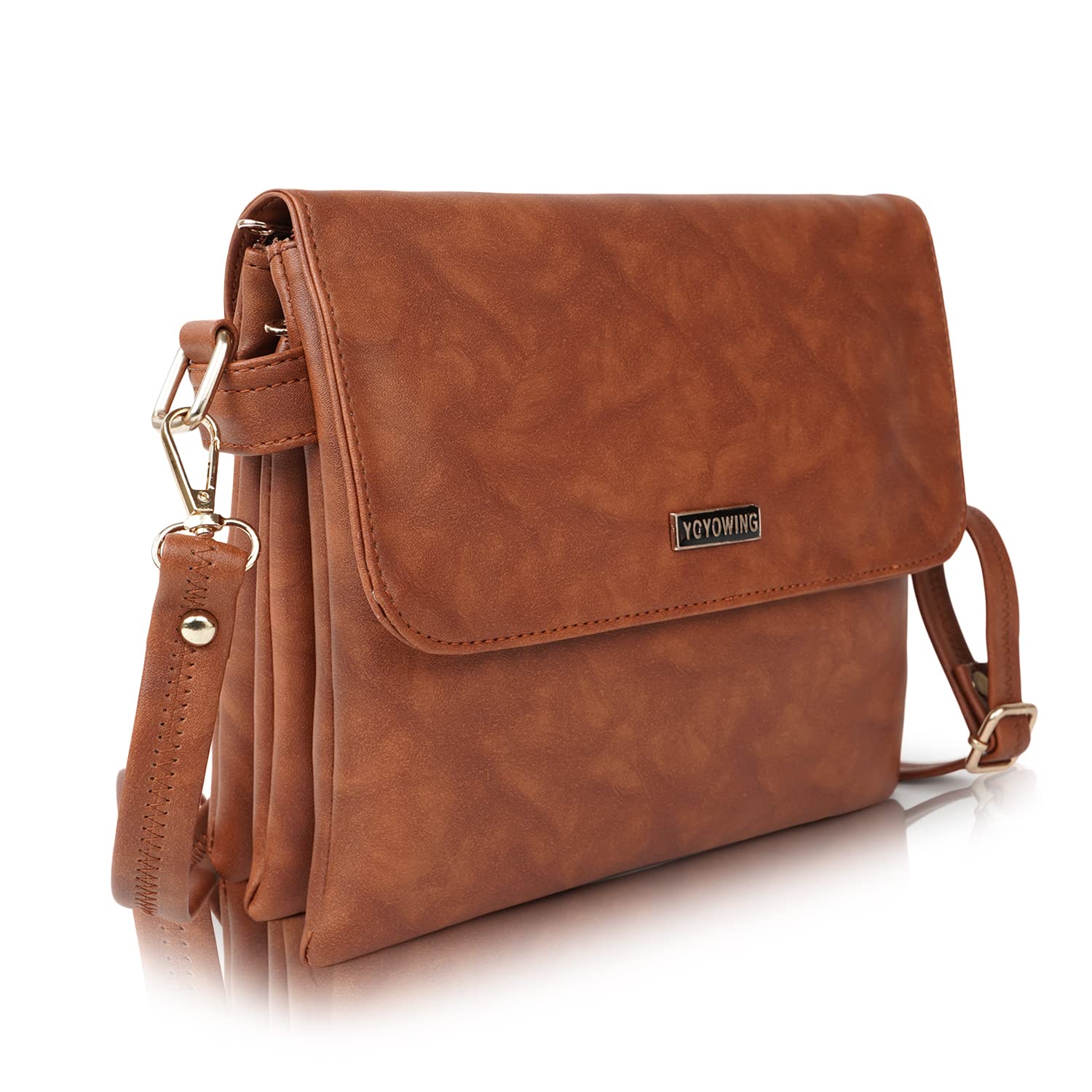 YOYO WING PU Synthetic leather Sling Bag | Ladies Purse Handbag | Satchel bag Crossbody Sling Strap for women (Tan) (B0BKWJQD1R) Amazon Price History, Amazon Price Tracker