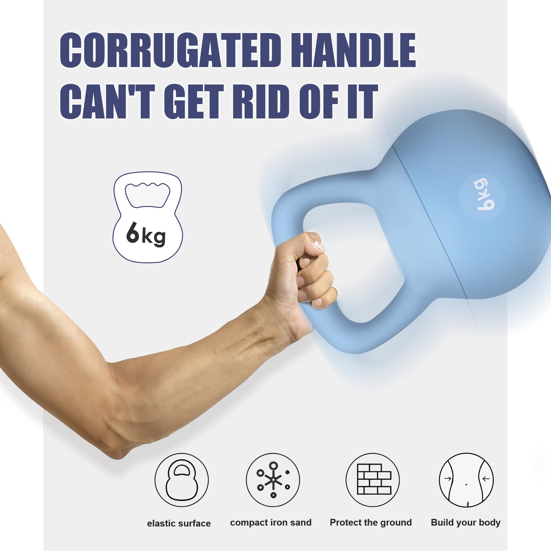 SogesHome Kettlebells - Mancuerna de bola suave (5 kg, profesional, silenciosa, suave, para entrenamiento de fuerza)