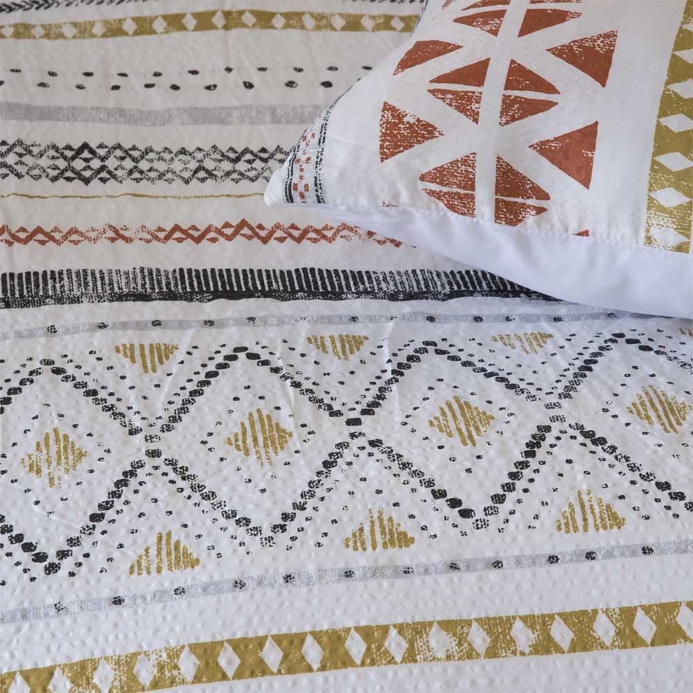 COTTON ARTean Funda Nórdica Aztek Cama de 150 Cierre con Botones. Tejido BambúLA. HIPOALERGENICA