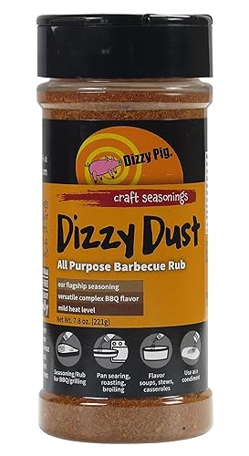Miniatura 8 de Dizzy Pig Dizzy Dust - Condimento multiusos para barbacoa (coctelera de un cuarto de galón) – Hecho a mano en los Estados Unidos – Temporada
