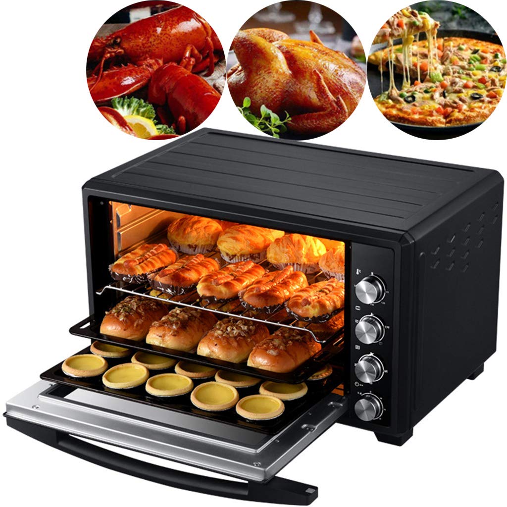 Amazon.com: Horno eléctrico inteligente para tostadora, hornos de pizza de  convección natural para la playa, gran capacidad, multifunción, para  microondas, con doble placa calefactora, estante, tostada, negro : Hogar y  Cocina