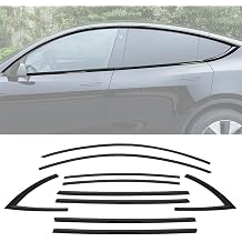Black Window Trim Chrome Delete for Tesla Model Y 2017-2025 Blackout Kit