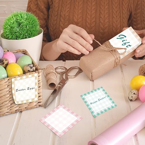 Miniatura 5 de 9 notas adhesivas de Pascua, diseño a cuadros, autoadhesivas, notas adhesivas para escuela, oficina, suministros para el hogar, estudiantes,
