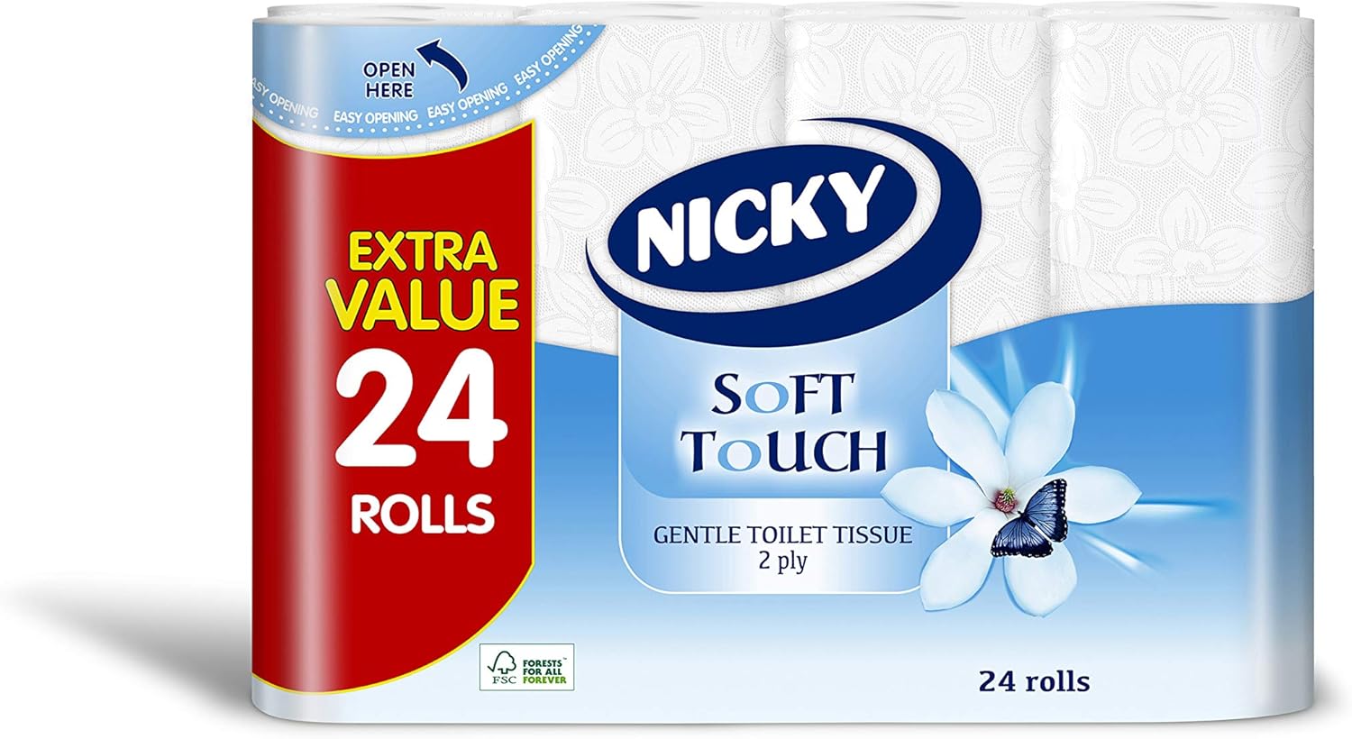 Nicky Soft Touch 24 Roll Toilet Tissue Amazon.co.uk Grocery