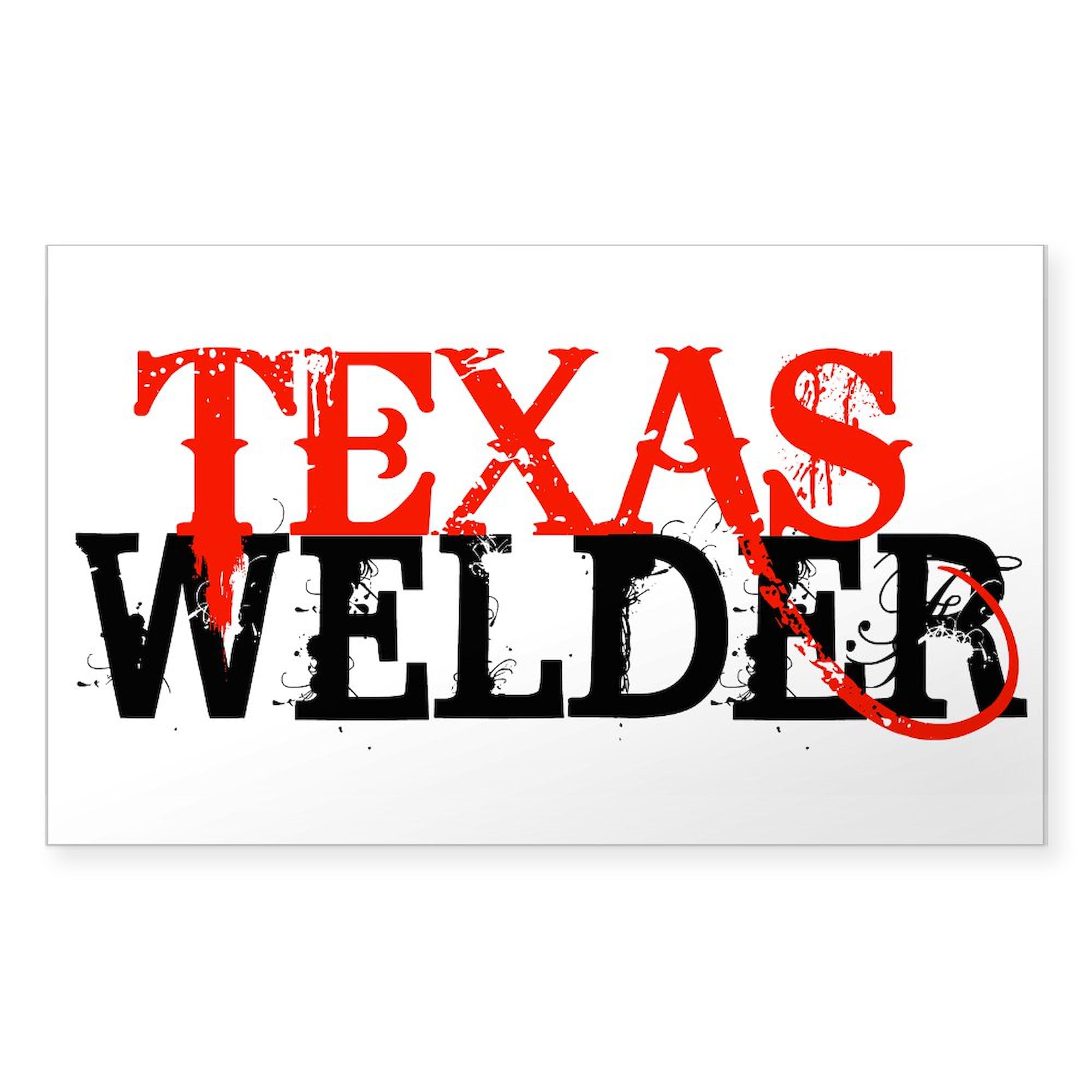 CafePress Texas Welder Rectangle Sticker Rectangle Bumper Sticker Car Decal