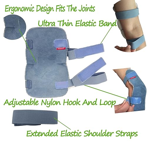 Miniatura 6 de Vogana Protectores de Lujo Ajustables con Almohadón para Úlceras por Presión, Recuperación Quirúrgica, para Ancianos Postrados en Cama, Azul Claro