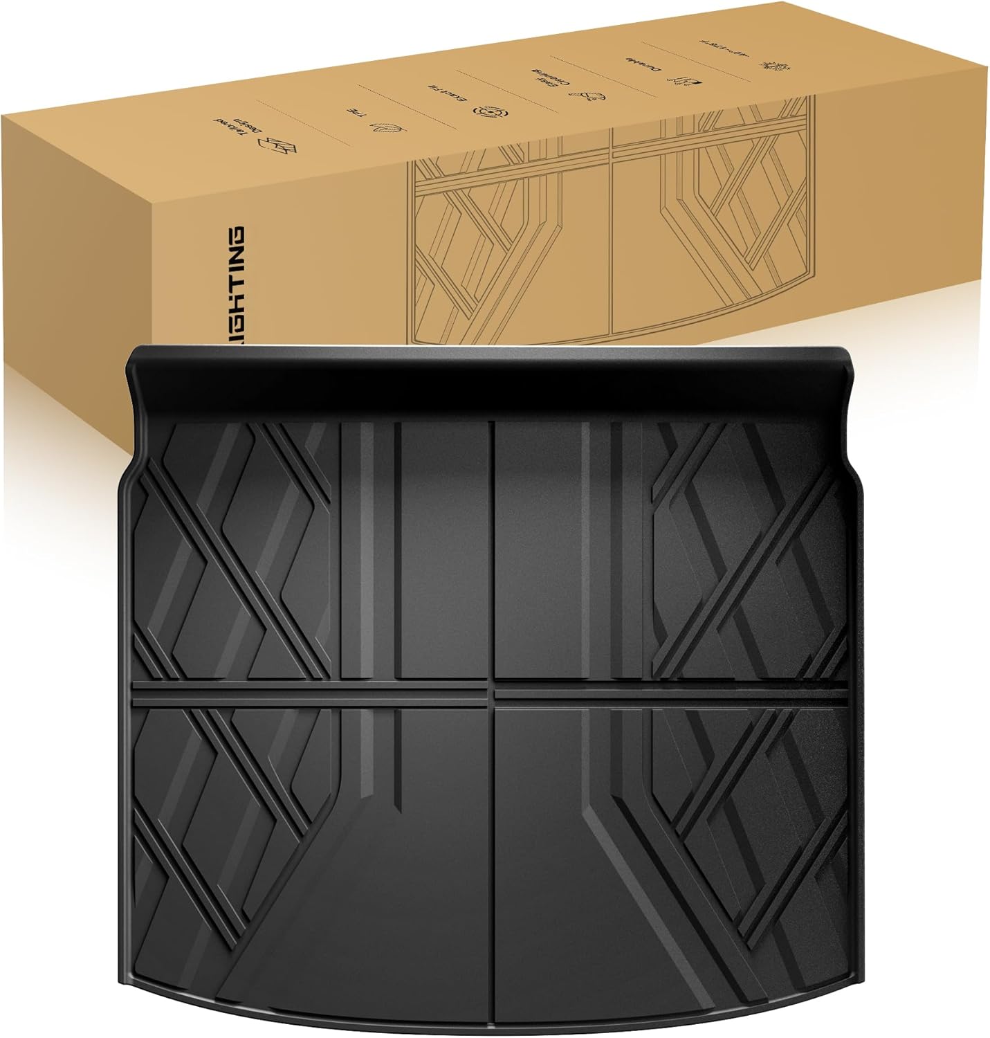 Cargo Liner Fit for Honda CRV 2023 2024 2025 2026 (Include Hybrid): TTX LIGHTING Cargo Mat All-Weather TPE Trunk Mat Cargo Tray CR-V Accessories (Fit Upper Deck Only)