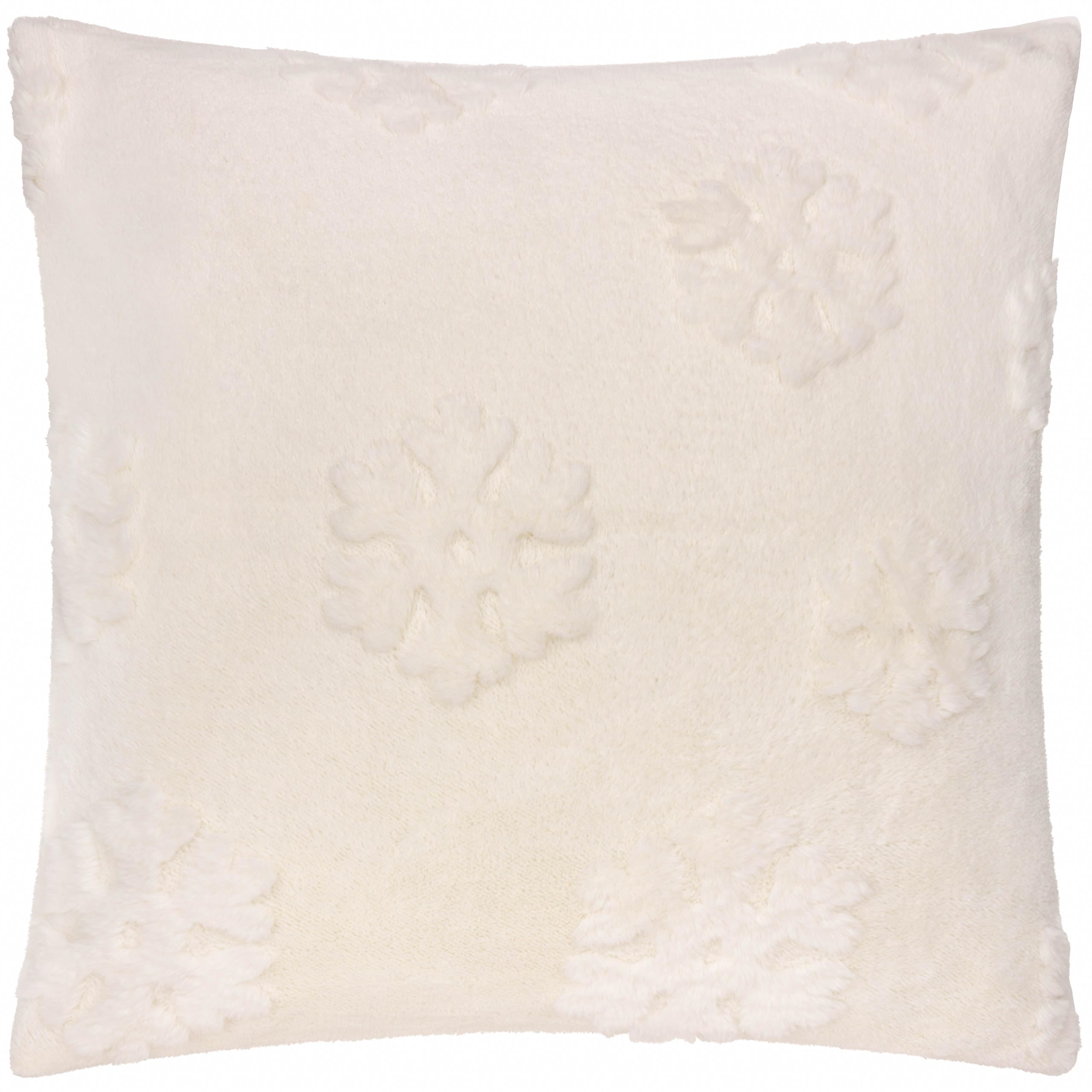 Coussin fausse fourrure blanc 50x50 anti-affaissement