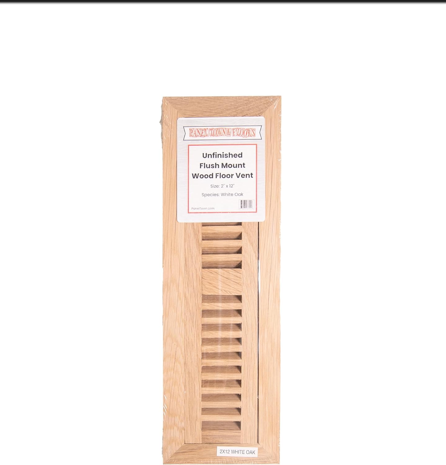 Panel Town & Floors Unfinished Flush Mount Wood Floor Vent Size:4" x 12" Species:Hickory