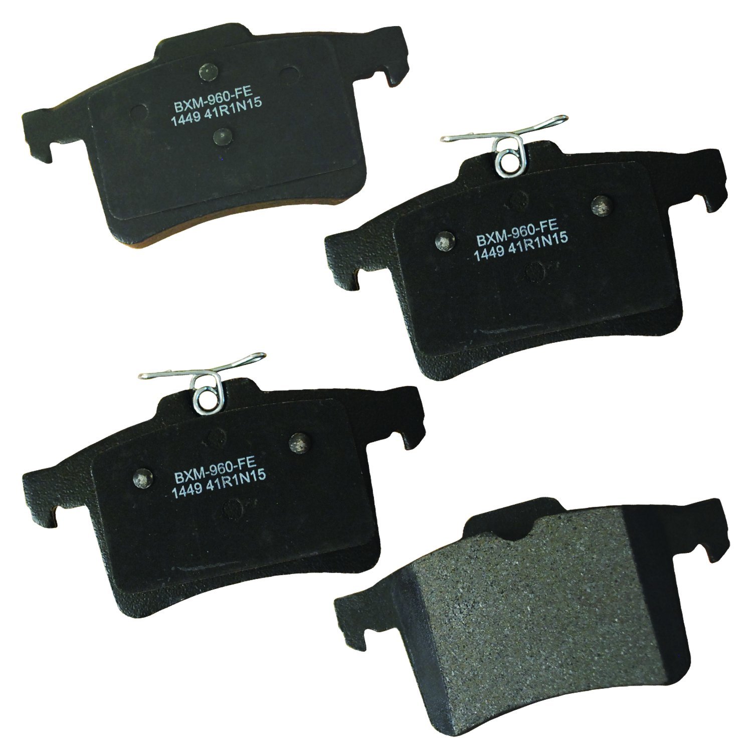 Bendix Premium SBM1449 Semi-Metallic Rear Brake Pads for Jaguar XF 2015-2010, XFR 2015-2010, XFR-S 2015-2013, XJ 2014-2011, XJR 2017-2014, XKR 2013-2010, XKR-S 2013-2012