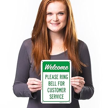 Amazon.com: Welcome Please Ring Bell for Customer Service