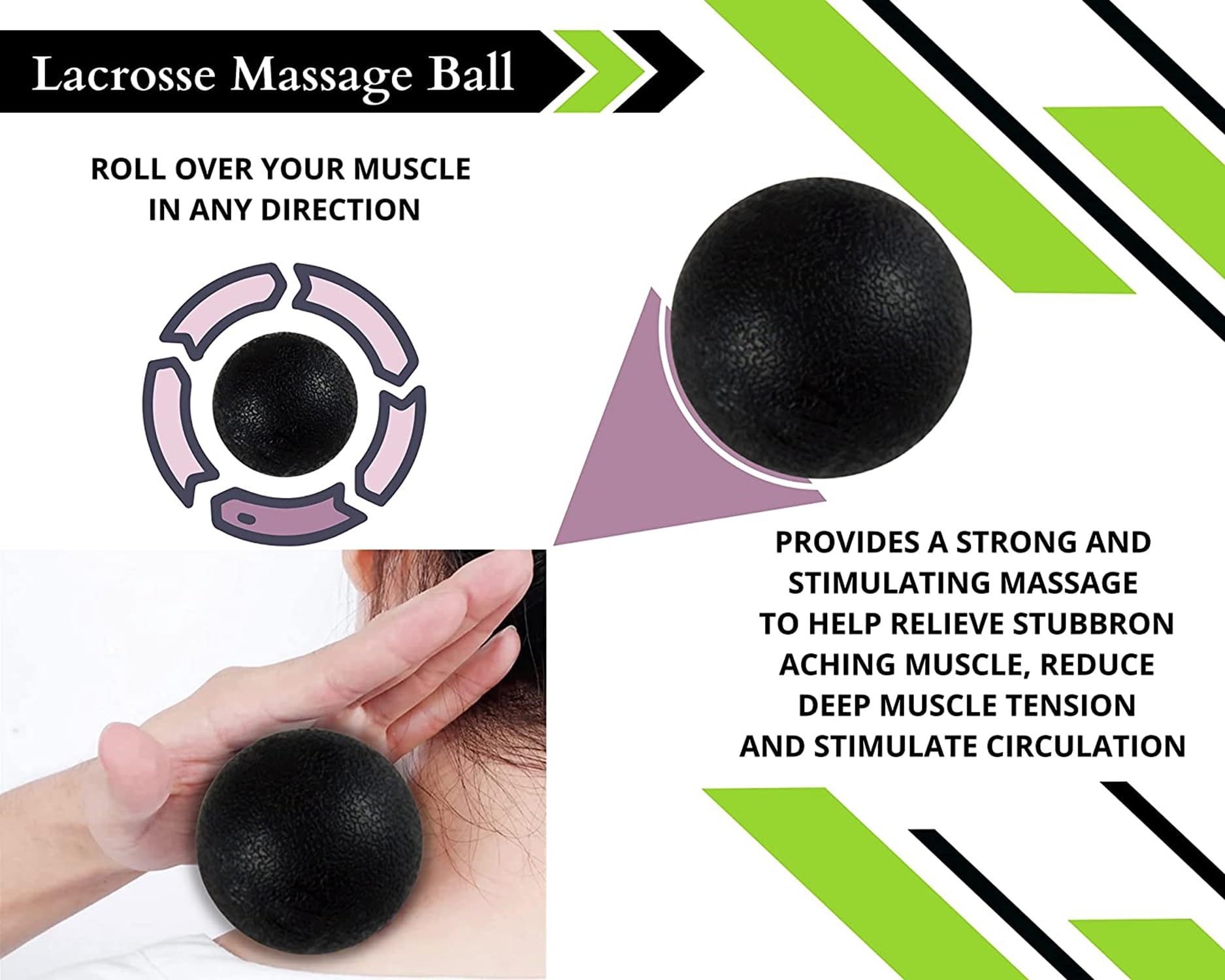 Bodylastics Lacrosse Massage Ball for Muscle Recovery Trigger Point Therapy Ball for Myofascial Release, Deep Tissue Massage, Pain Relief, Mobility Tool for Back, Feet, Neck, Yoga, and Gym - Image 9 thumbnail