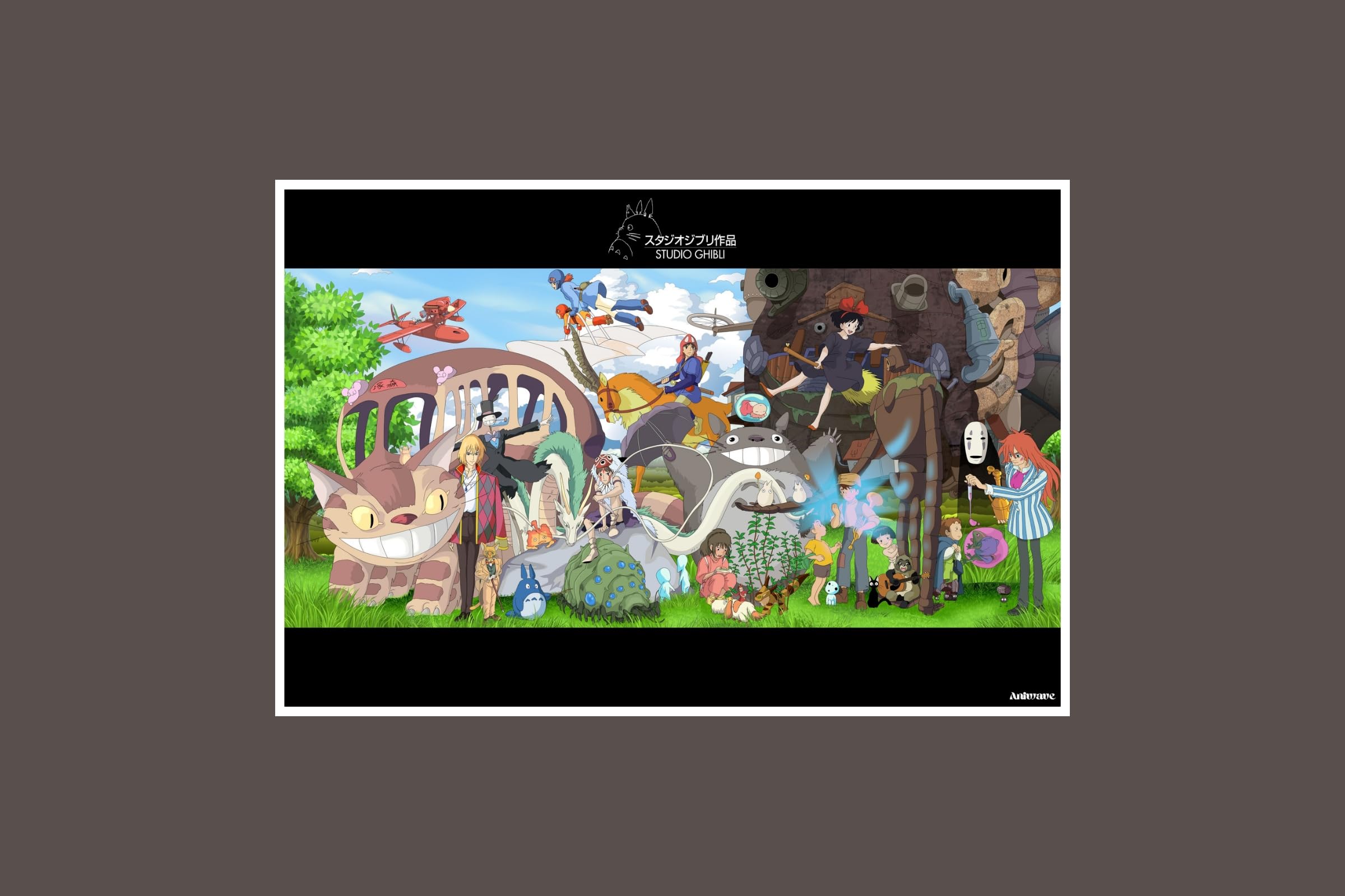 Aniwave: Studio Ghibli - Crossover of all the characters 300 gsm Standard Poster 02