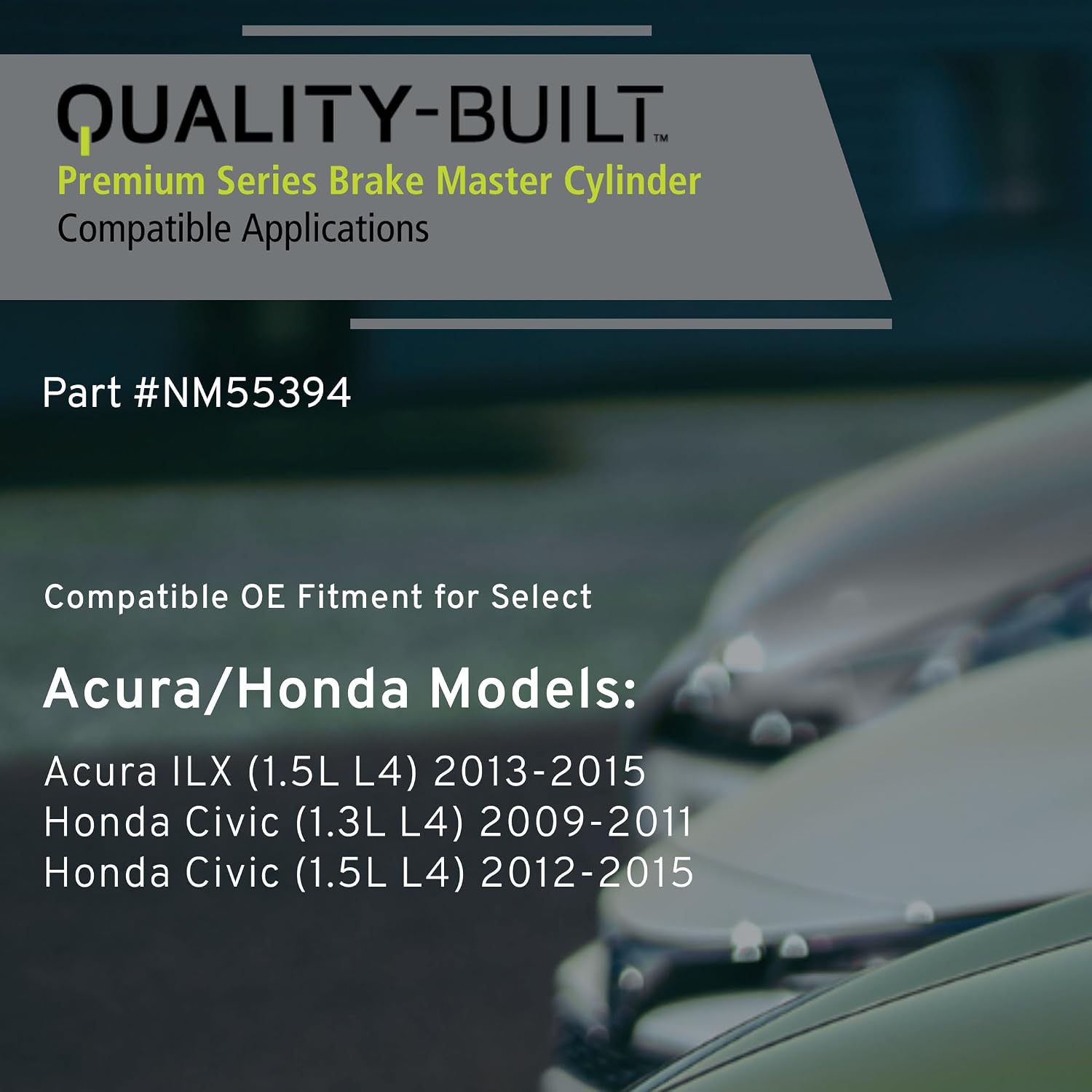 QUALITY-BUILT Brake Master Cylinder, NM55394, Compatible with 2009-2015 Acura/Honda (Civic,ILX)