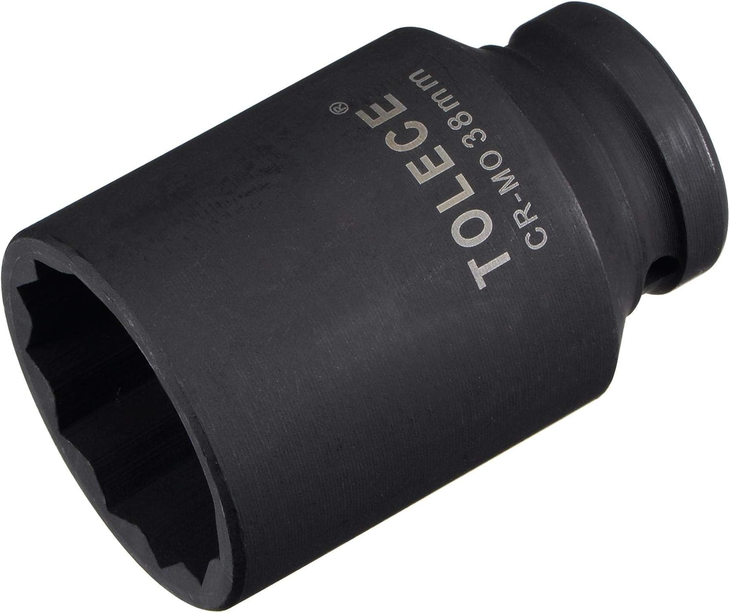 uxcell 1/2-Inch Drive 38mm 12-Point Deep Impact Socket, CR-MO Steel 78mm Length, Metric Sizes