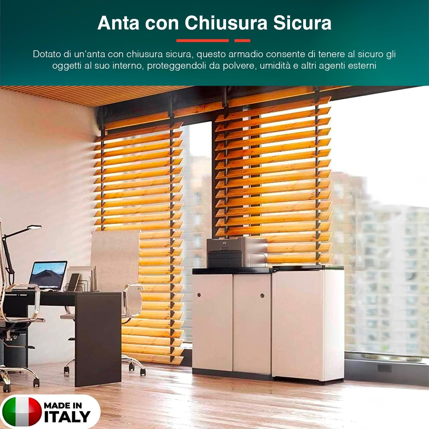 Avilia Armadio da Esterno 1 Anta - Mobile Modulare Adatto per Esterni ed Interni, Ripiani Regolabili, Porta Bombola Gas 10Kg, in Resina PVC e PP, con Kit Montaggio, Grigio, 35x39.5x85cm, Made in Italy