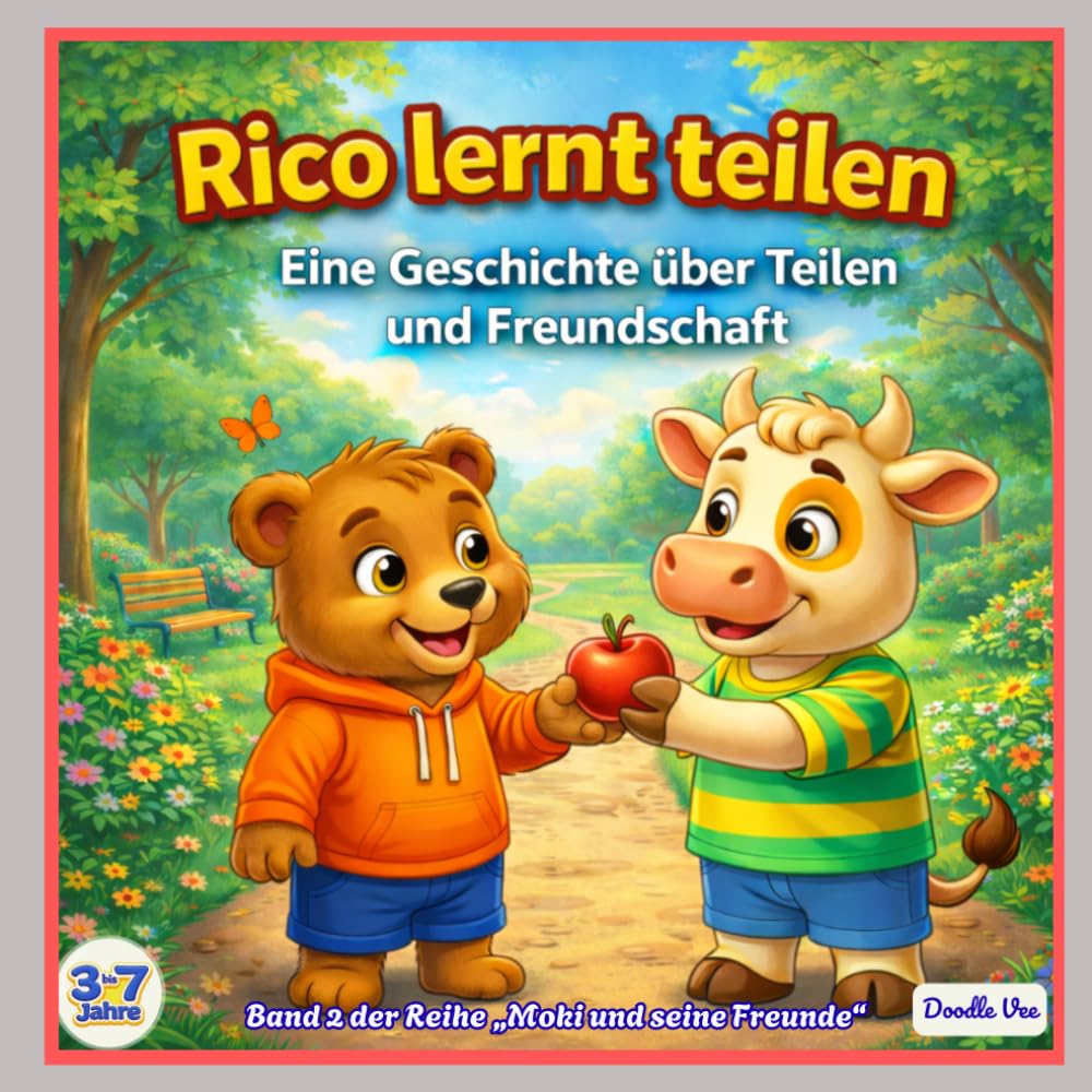 Rico lernt teilen. Eine liebevolle Geschichte für Kinder über Teilen, Freundschaft und gemeinsames Spielen: Eine liebevolle Geschichte für Kinder über ... gemeinsames Spielen (Moki und seine Freunde)