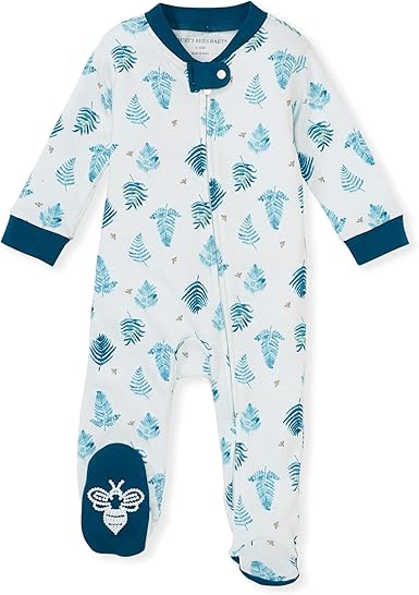 Amazon Com Burt S Bees Baby Baby Boys Sleep And Play Pajamas 100 Organic Cotton One Piece Romper Jumpsuit Zip Front Pjs Clothing Shoes Jewelry