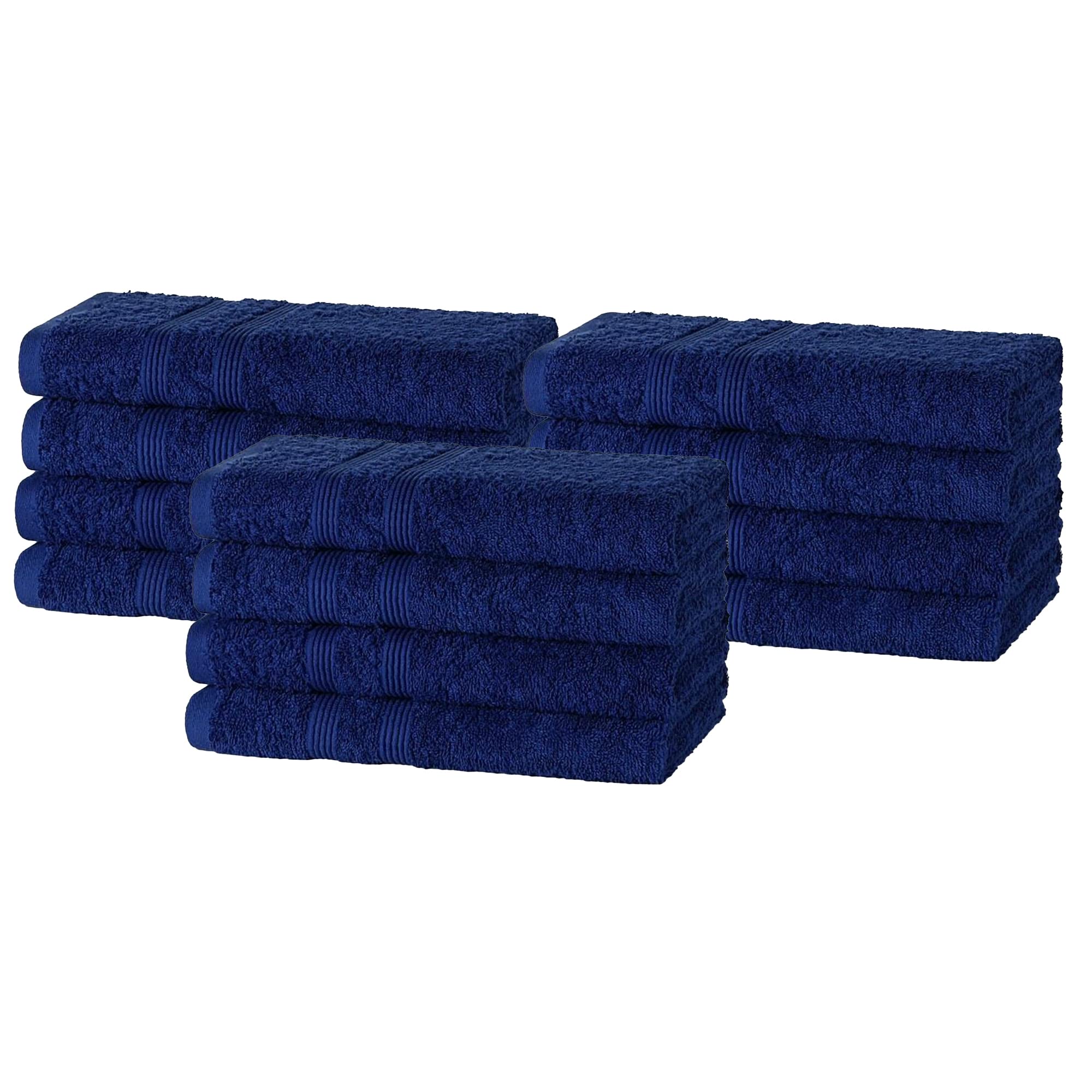 DARWEN STAR Hand Towels Set 100% Egyptian Cotton Towels, Quick Dry Towel,Multipurpose Towel Set 50 x 80 cm (Navy Blue, 4)