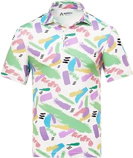 Royal & Awesome Golf Shirts for Men, Golf Polos for Men, Crazy and Funny Shirts for Men's, Bright, Colorful Design