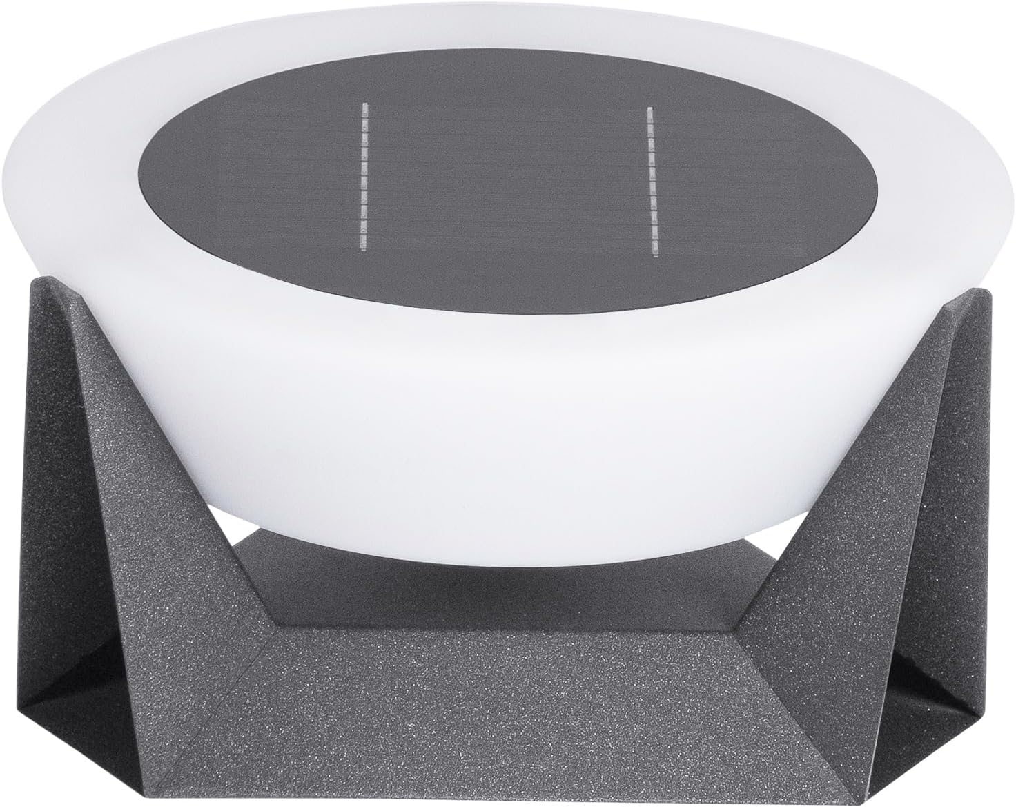 Solar Post Lights, 11" Modern Post Light Dusk to Dawn Outdoor Column Cap Light Waterproof Solar Gate Pillar Lamp 3000K LED Landing Lighting Fixture for Patio Garden Decoration