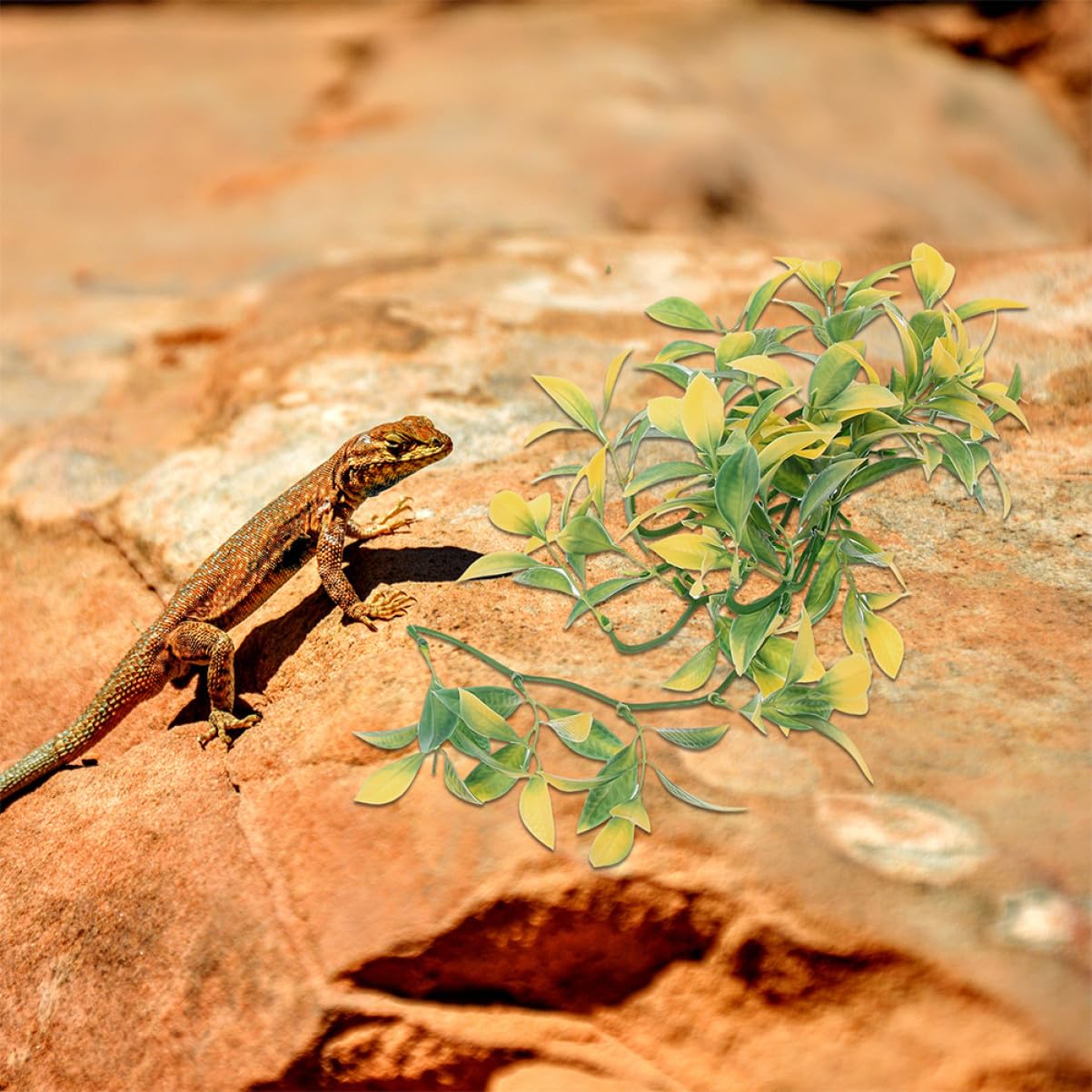 UPKOCH 6piezas Plantas para Reptiles de Plástico para Decorar Terrarios Enredaderas Artificiales Colgantes para Acuarios de Reptiles Decoración para Terrarios de Serpientes