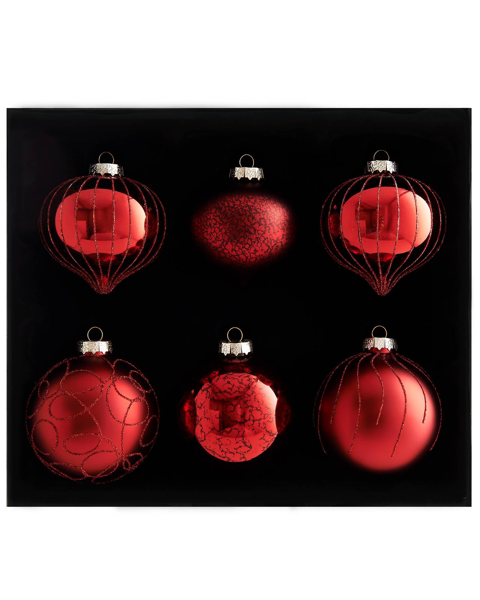 Christmas Red Glass Baubles