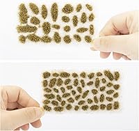 Vista 2 de Kit de 78 piezas de césped estático tipo mechón, arbustos de tierras bajas, arbustos de tierras bajas, kit de modelo para bricolaje, tren, tren