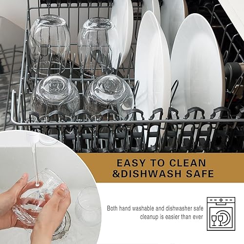 Miniatura 7 de Juego de 6 copas de vino sin tallo, copas de vino tinto y blanco de 18 onzas, copas de vino sin plomo para el hogar, fiesta, boda, regalo ideal para