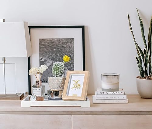 Miniatura 5 de Luxspire - Bandeja de tocador, de almacenamiento de tanque de inodoro, de resina para fregadero de cocina, organizador de encimera de tocador,