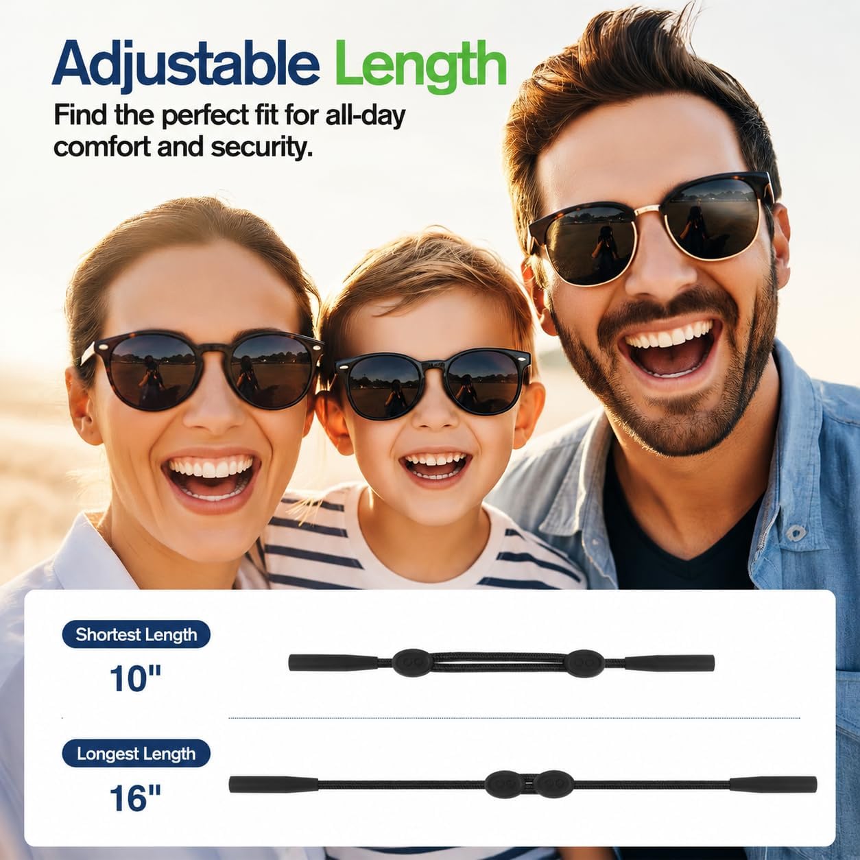 Secure-Fit Glasses Strap, Adjustable Anti-Slip for Sports & Work | Universal Eyewear Retainer for Adults image 5