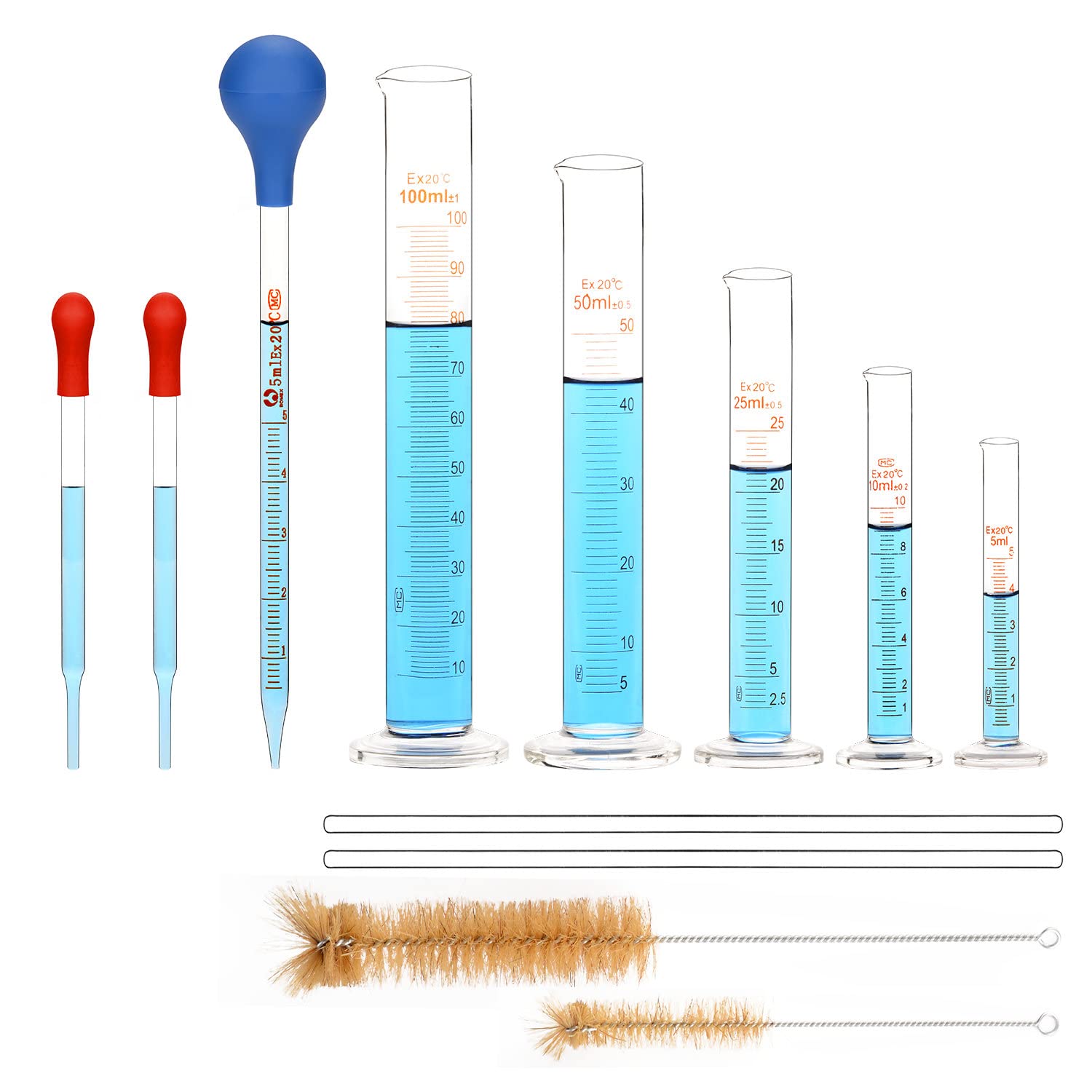 Éprouvettes Graduées Classe A Graduation Bleue, 50 Ml | Éprouvettes