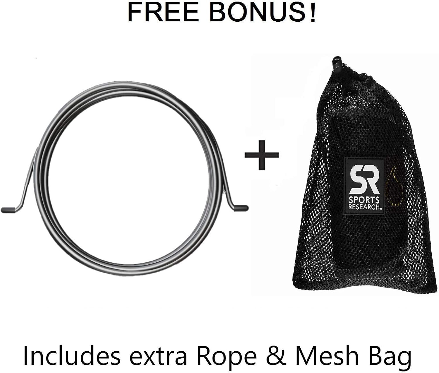 Sweet Sweat Performance Jump Rope ~ 10ft Adjustable Length Rope for Fitness and Speed Training ~ Includes Mesh Cary Bag & Bonus Rope