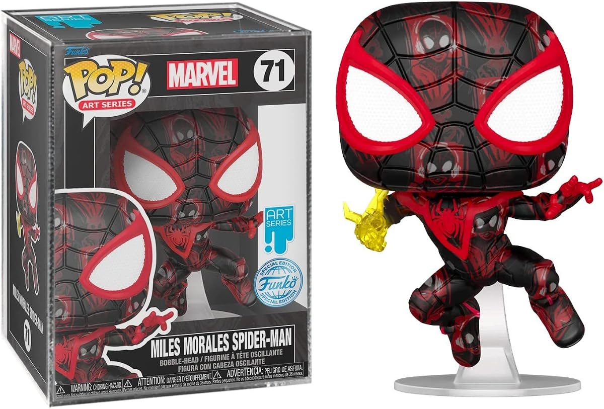 Marvel Miles Morales Spider-Man Pop! Serie de arte exclusiva de edición limitada de Bobble-Head coleccionable en vinilo