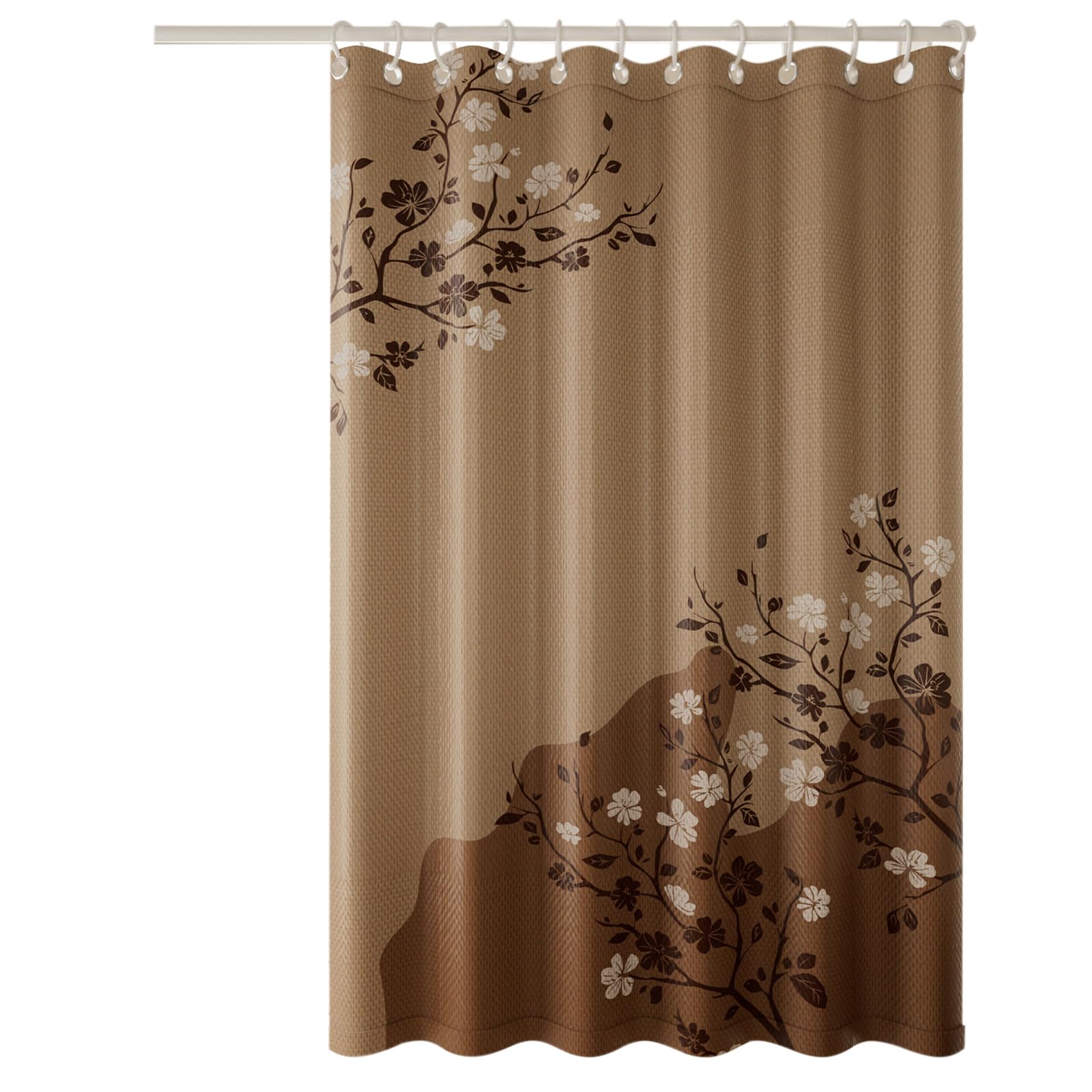 Rideau de douche épais 100% imperméable anti-succion pour baignoire familiale