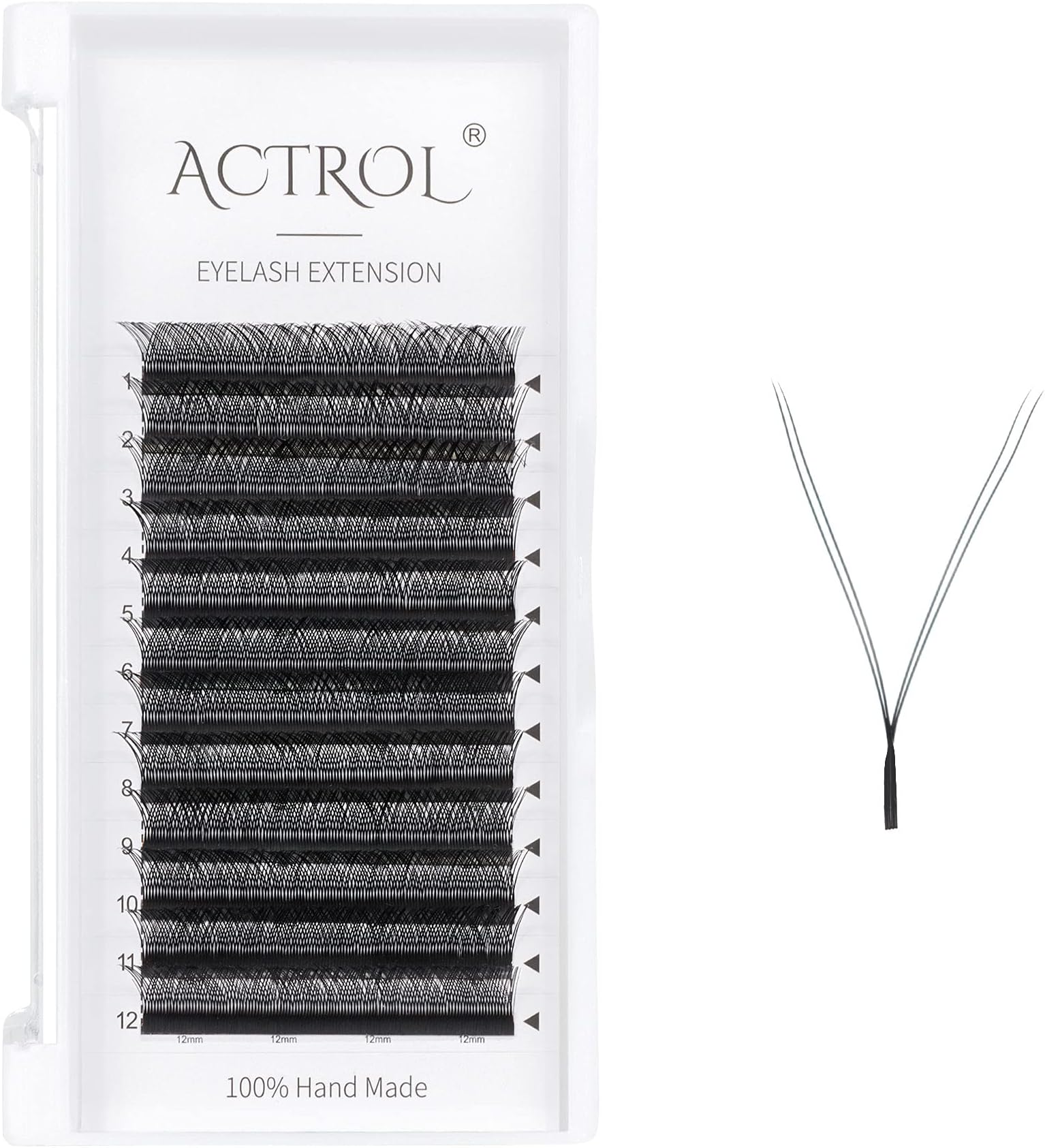 YY Eyelashes Extension Lashes Black D Curl 0.07mm 13mm Lash Volume Extension Easy Fans 4D Y Shaped Premade Soft Eyelashes Supply