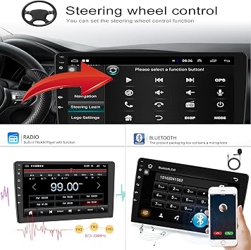 Car Radio Stereo for Toyota Passo Daihatsu Boon Sirion Subaru Justy Perodua Myvi 2005-2009, Android 13, 9 IPS Touch Screen Upgrade Dash Kit with Car-Play & Android Auto, GPS Navigation 4Core 2+32GB