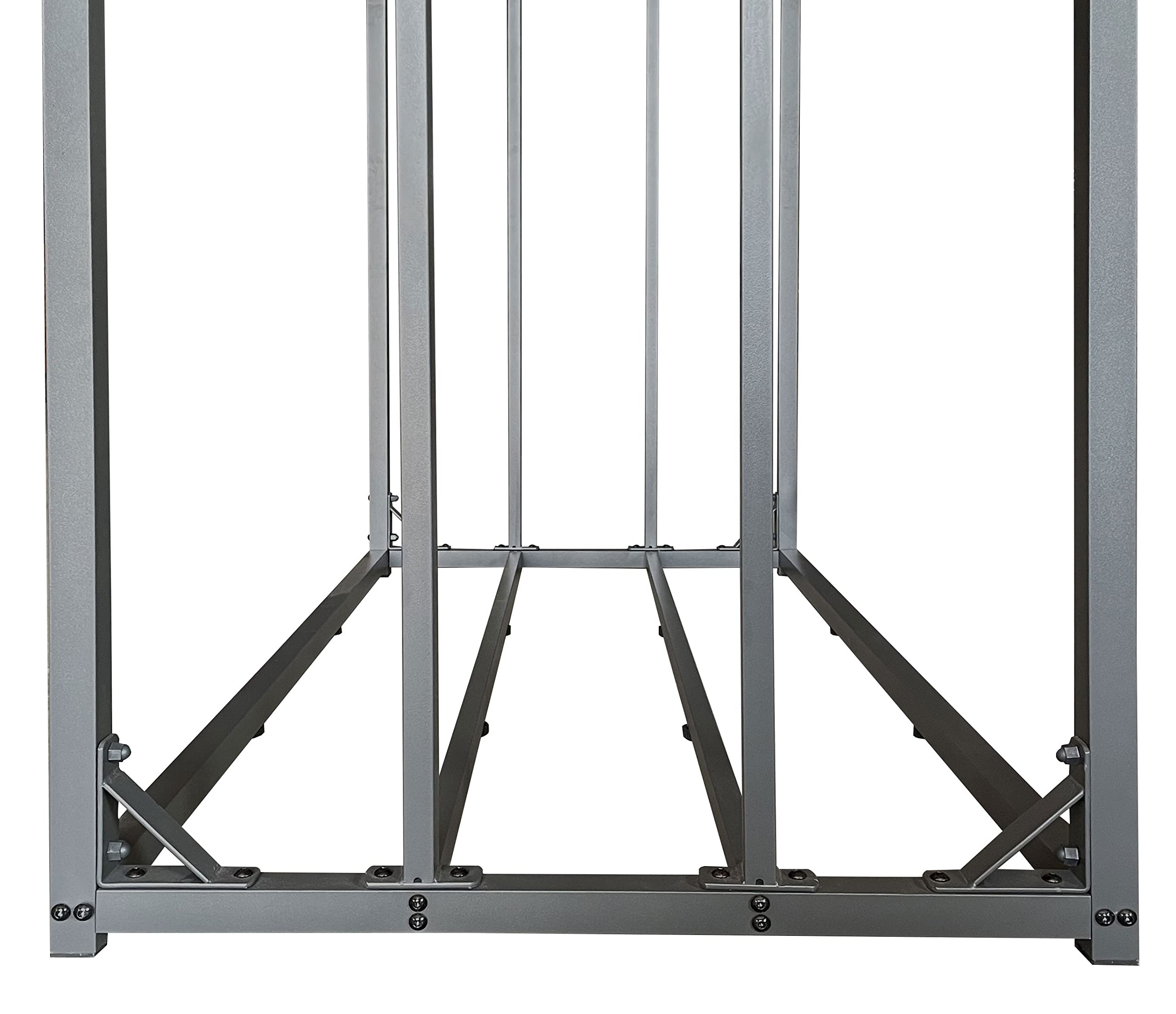 Scaffale per legna da ardere in metallo antracite XXL 185x70x185 cm 2,3 m³ per esterni