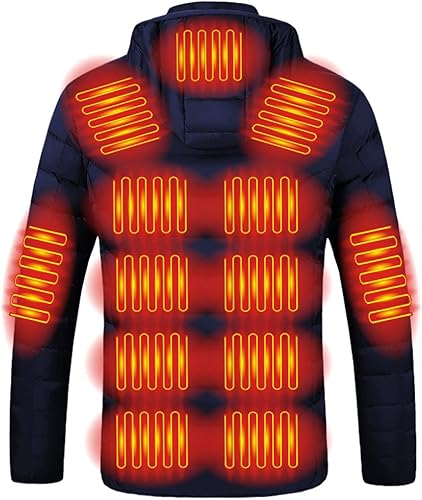 Miniatura 5 de Chaqueta térmica para mujeres y hombres, abrigo de invierno cálido para invierno, abrigo de plumón recargable, chaqueta de calefacción USB, chaqueta